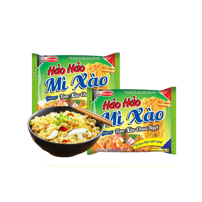 Mì hảo hảo tôm xào