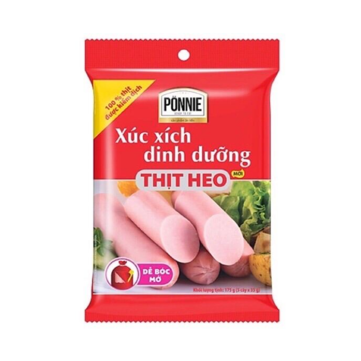 Xúc xích ăn liền Ponnie vị heo 175g