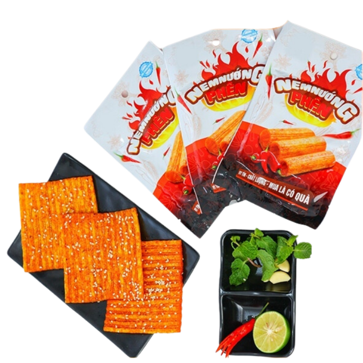 Nem nướng phên ăn vặt bà tuyết